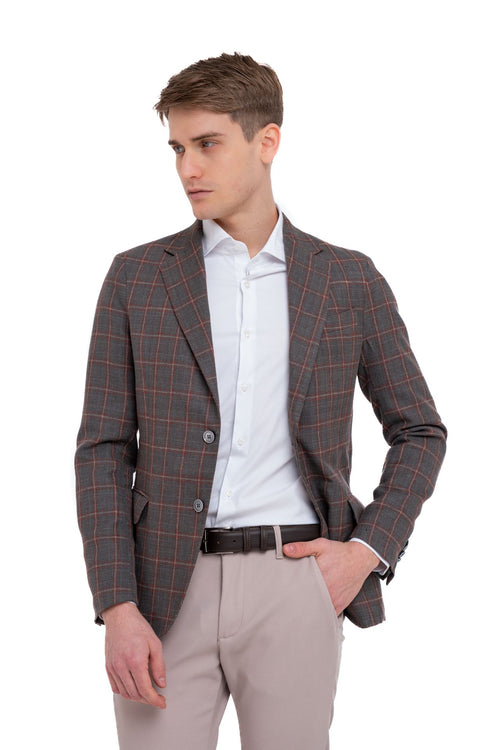 Giacca a quadri regular fit