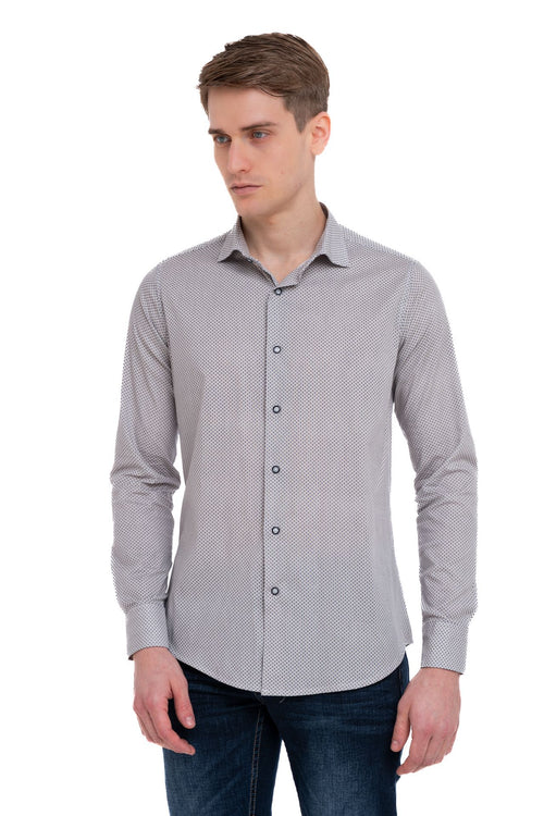 Camicia regular in fantasia