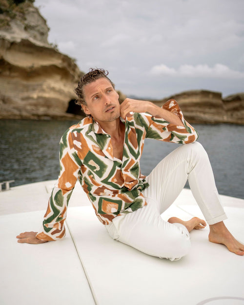 Camicia fantasia in viscosa
