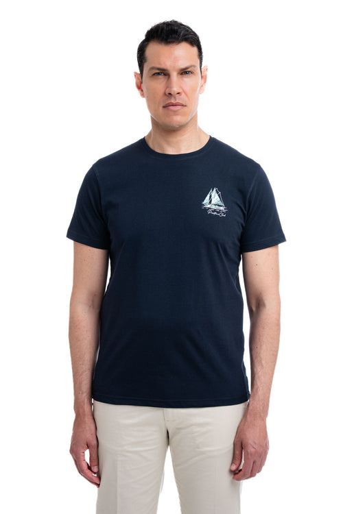 T-shirt girocollo regolare con stampa