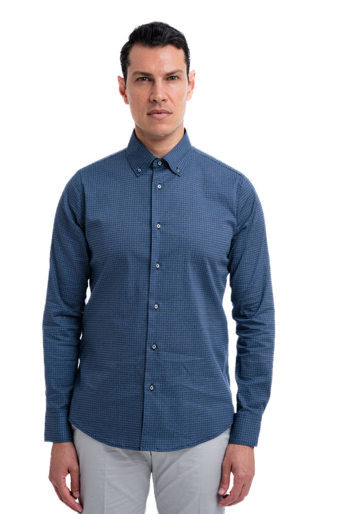 Camicia regular in fantasia