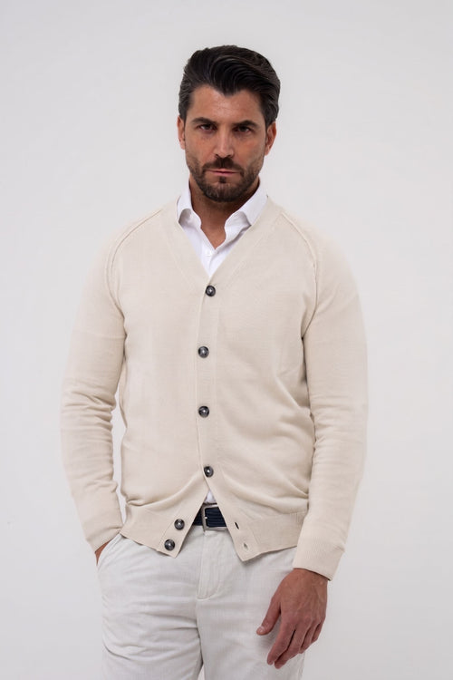 Cardigan classico in puro cotone