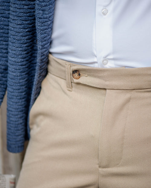 Pantaloni slim con risvolto