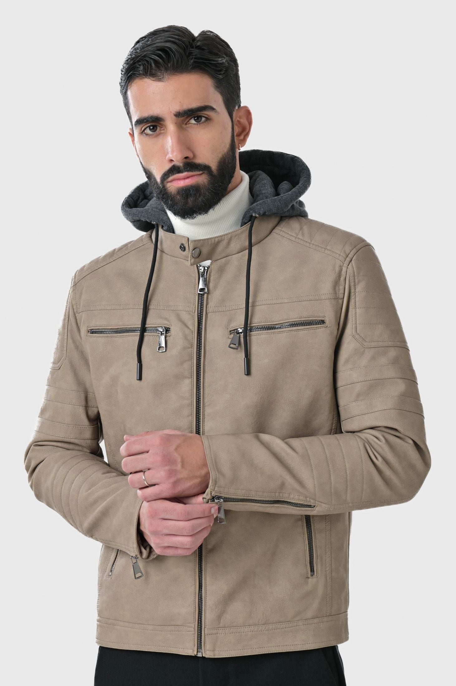 Giubbino similpelle imbottito Nabuk Elephant