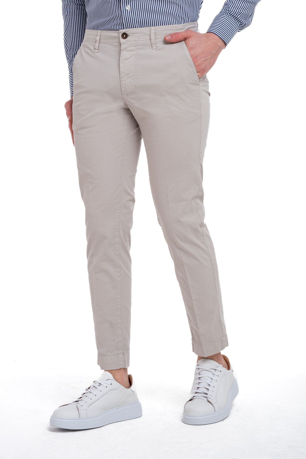 Pantaloni Chino tasca america slim fit capri