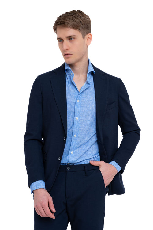 Giacca slim fit con trama
