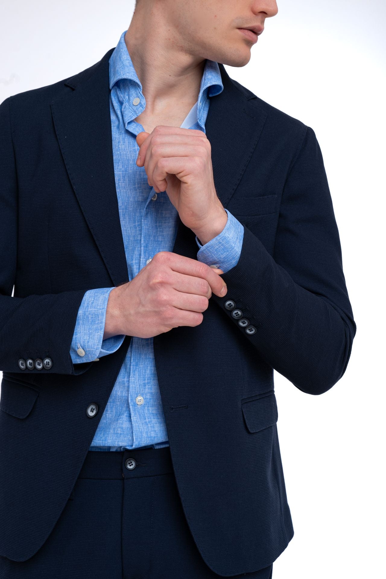 Giacca slim fit con trama