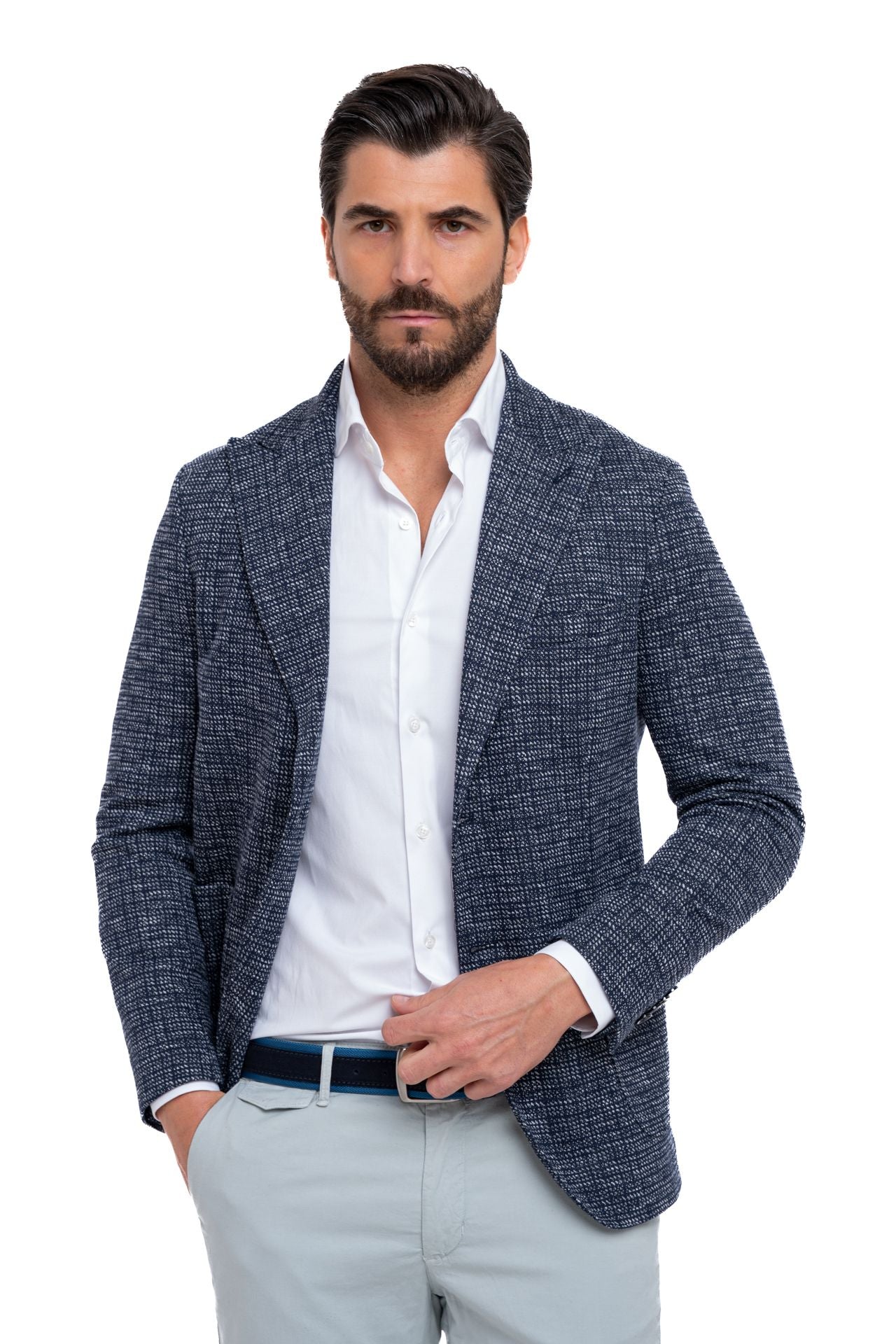 Giacca in maglia effetto "Sale e pepe"