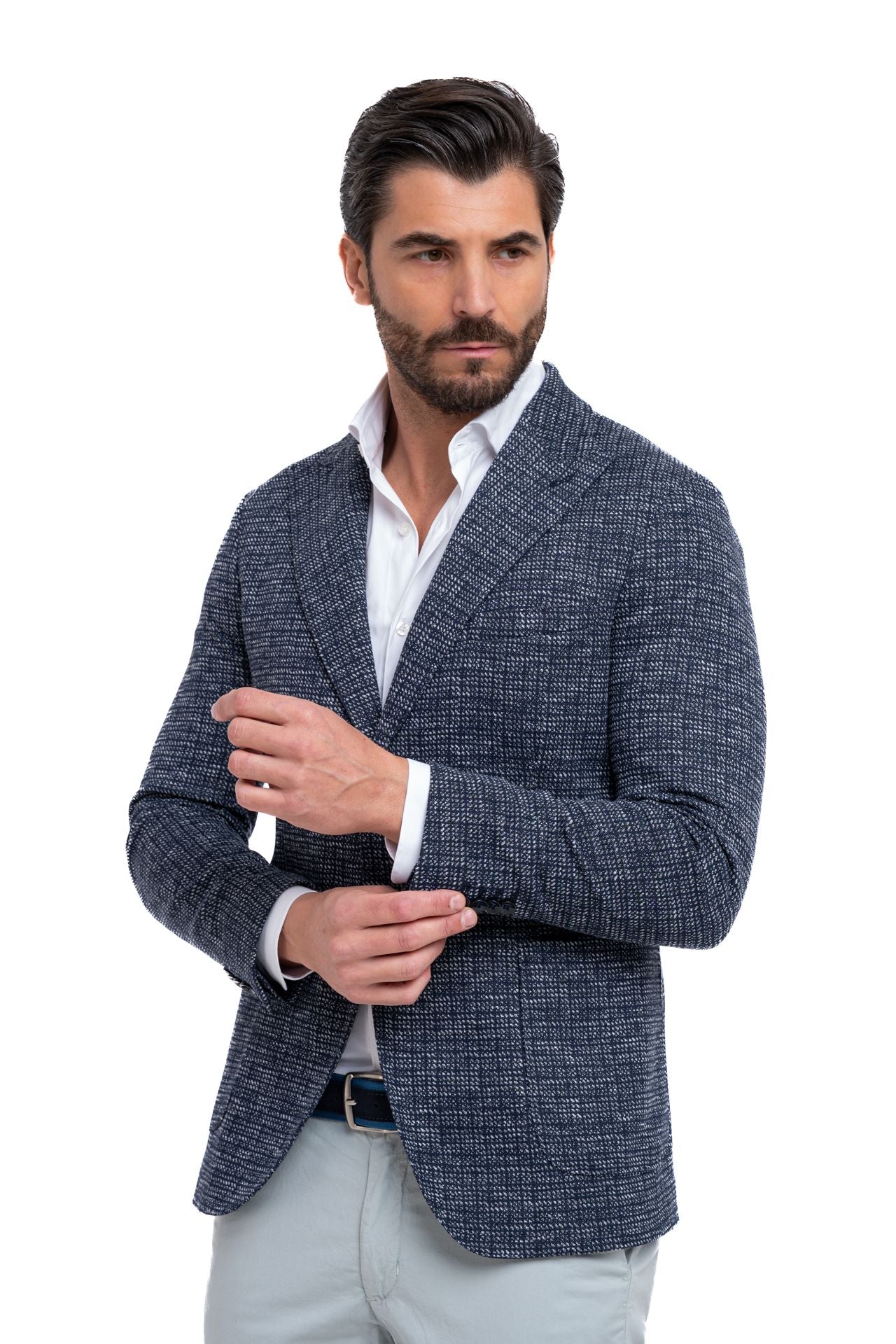 Giacca in maglia effetto "Sale e pepe"