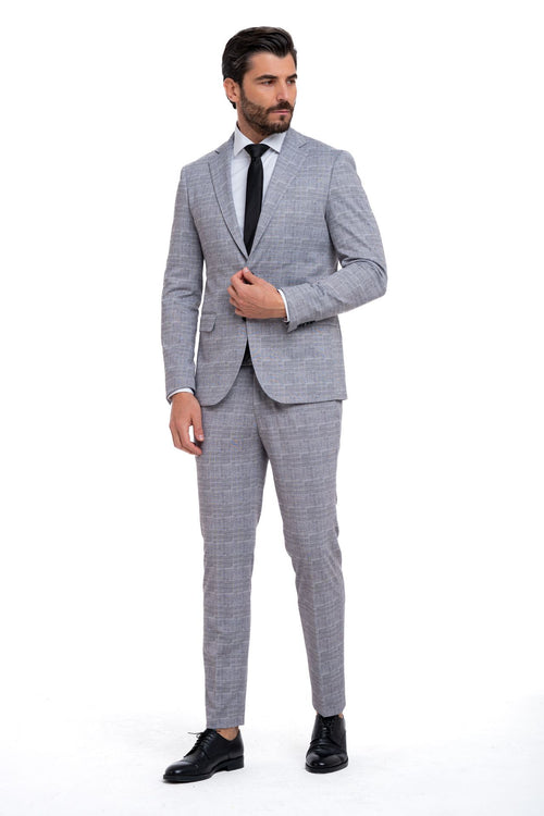 Abito slim fit principe di galles