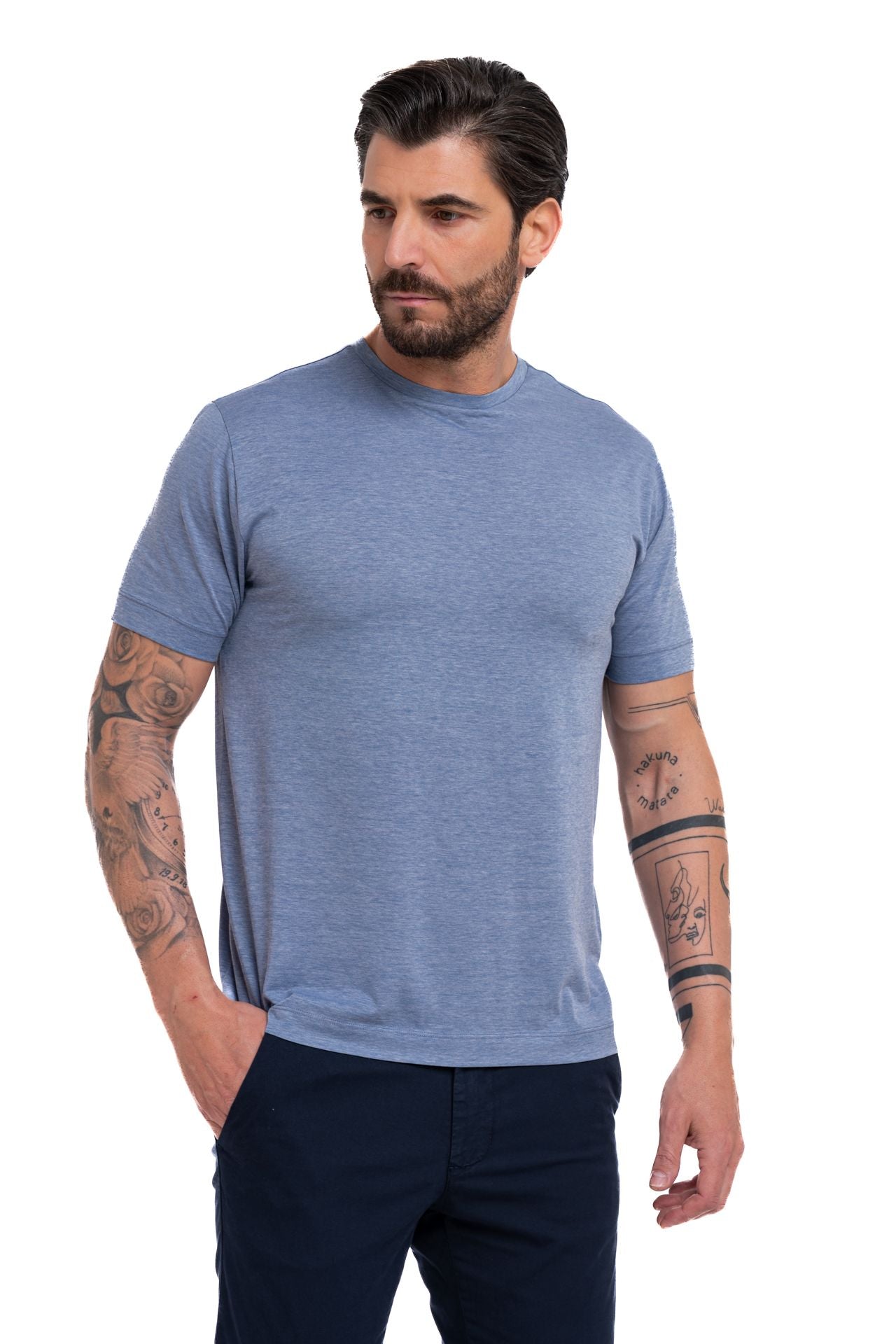 Maglia / Sottogiacca mezza manica effetto melange