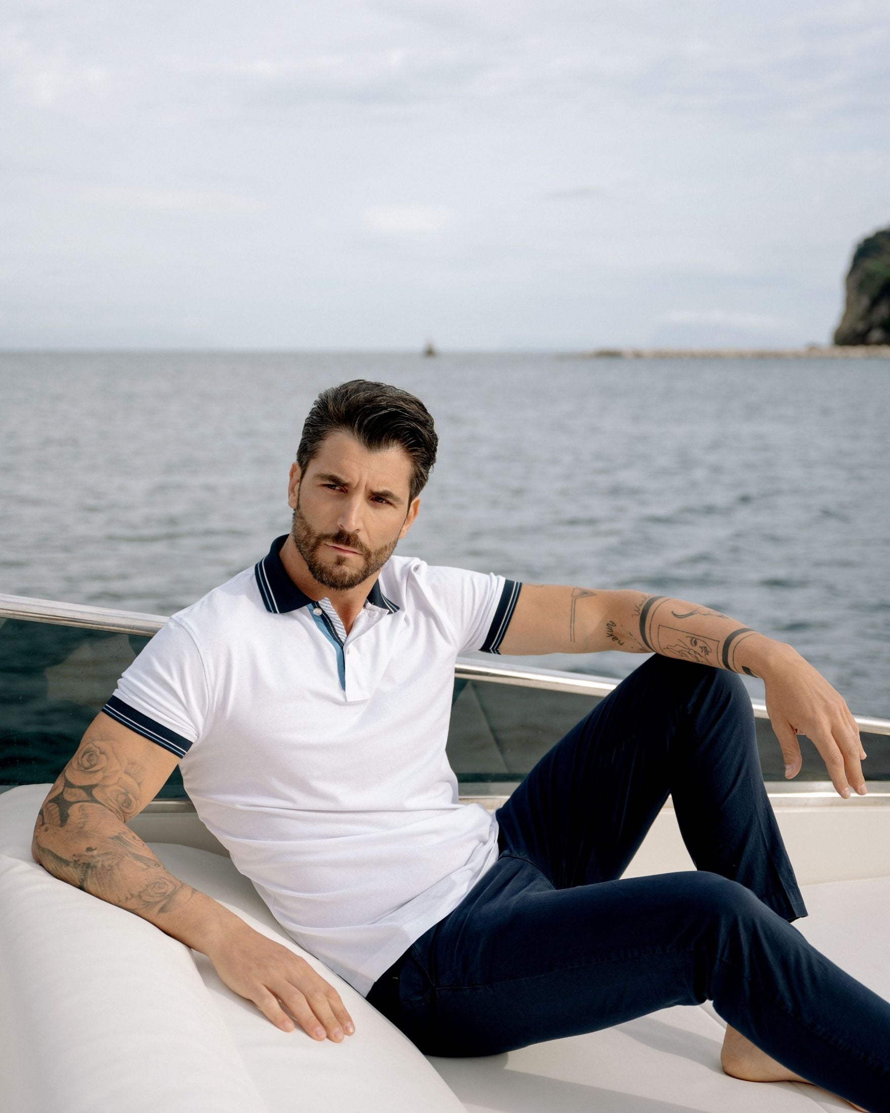 Polo regular manica corta in jersey