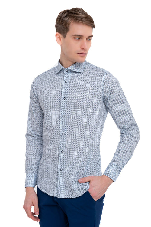 Camicia regular in fantasia