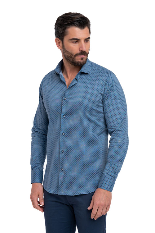 Camicia regular in fantasia
