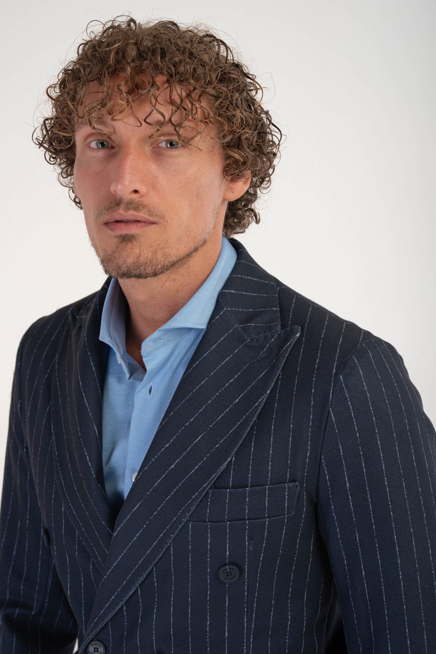 Giacca doppio petto gessata