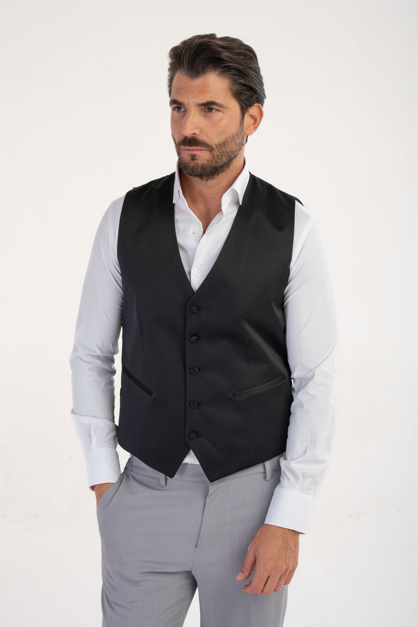 Panciotto smoking raso