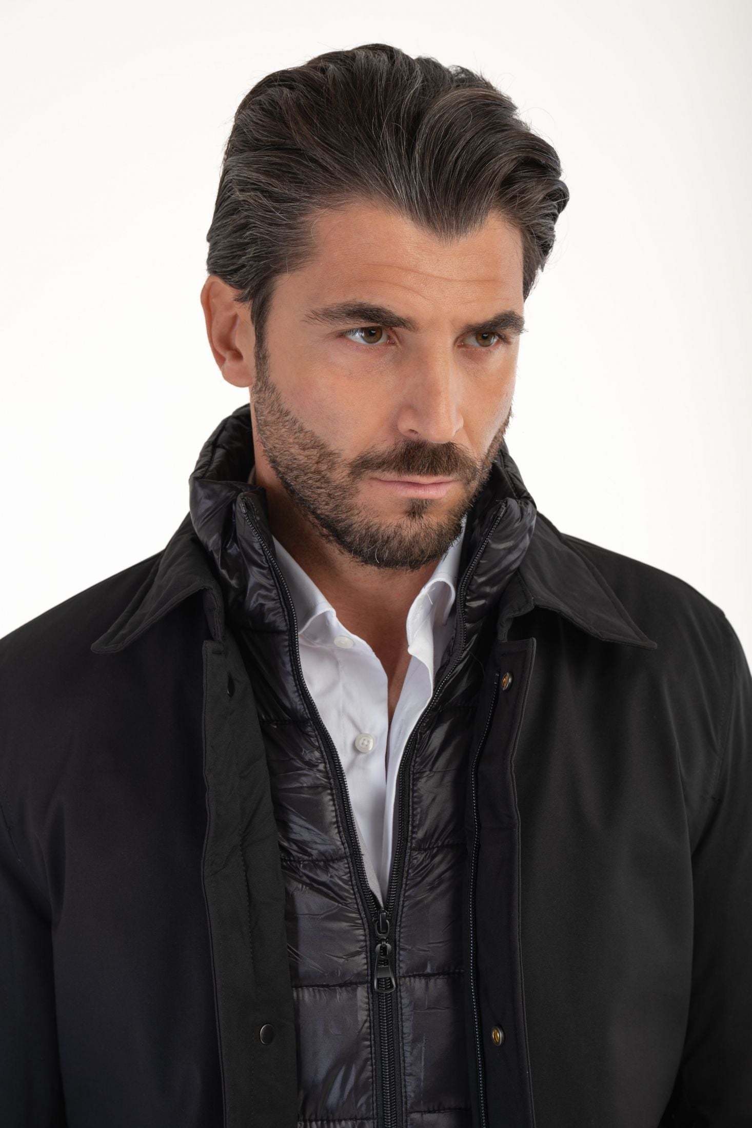 Trench impermeabile con pettorina