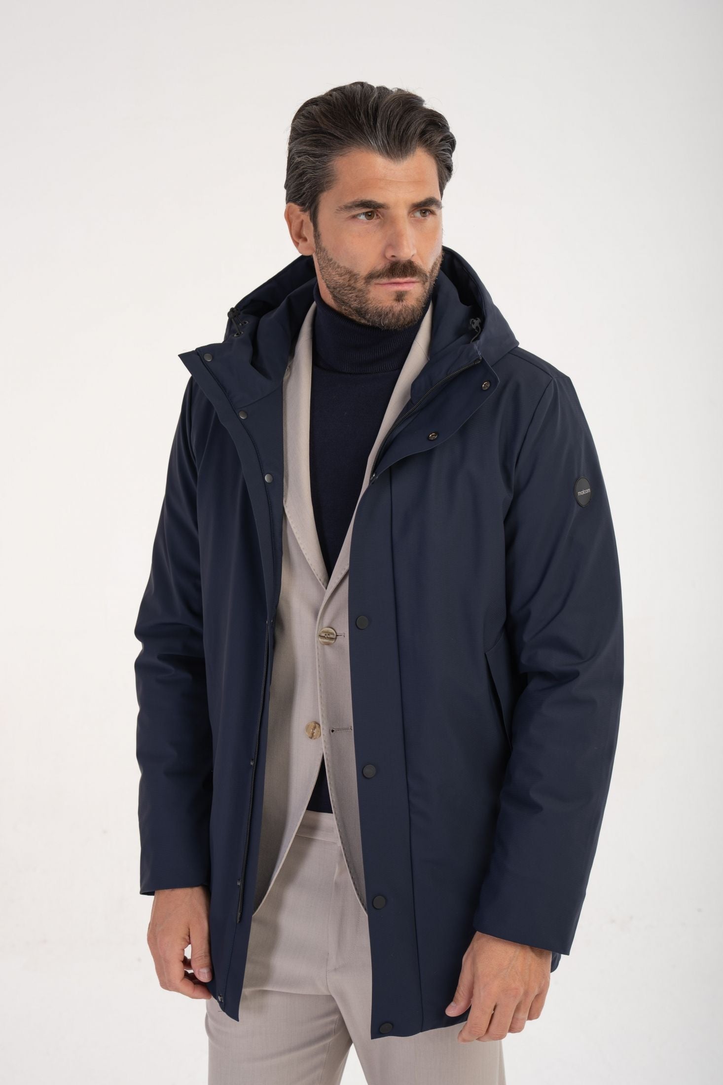 Parka jacket in tessuto tecnico