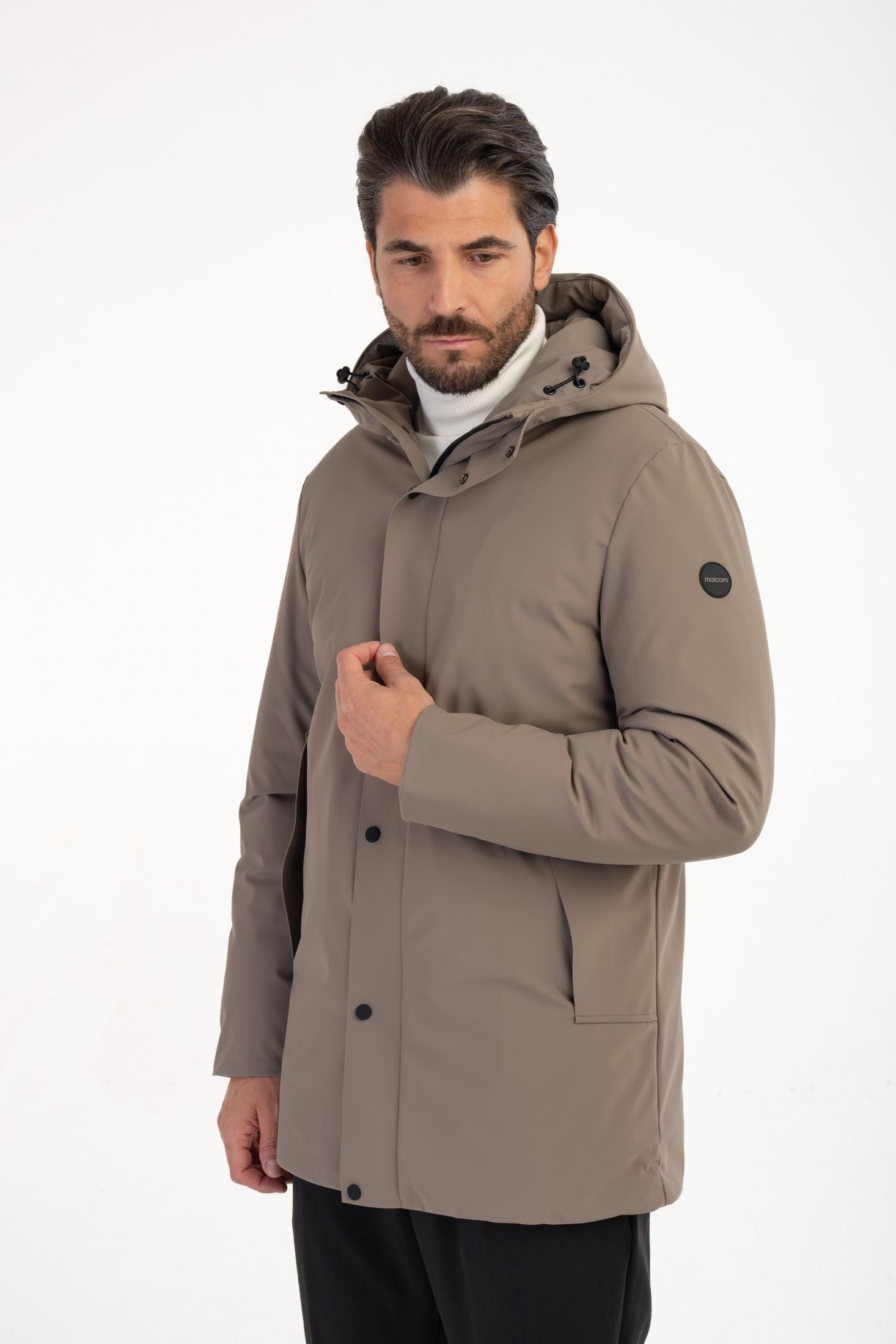 Parka jacket in tessuto tecnico