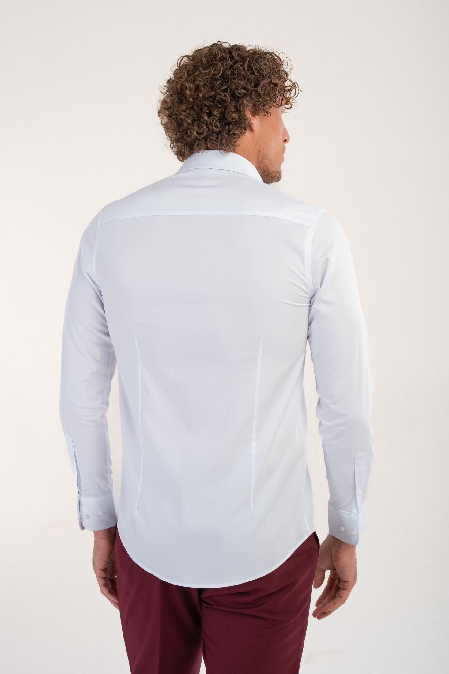 COOFANDY Maglietta da uomo a maniche lunghe con colletto alto, a mezza colletto, tinta unita, da uomo, girocollo, basic, grigio chiaro, M
