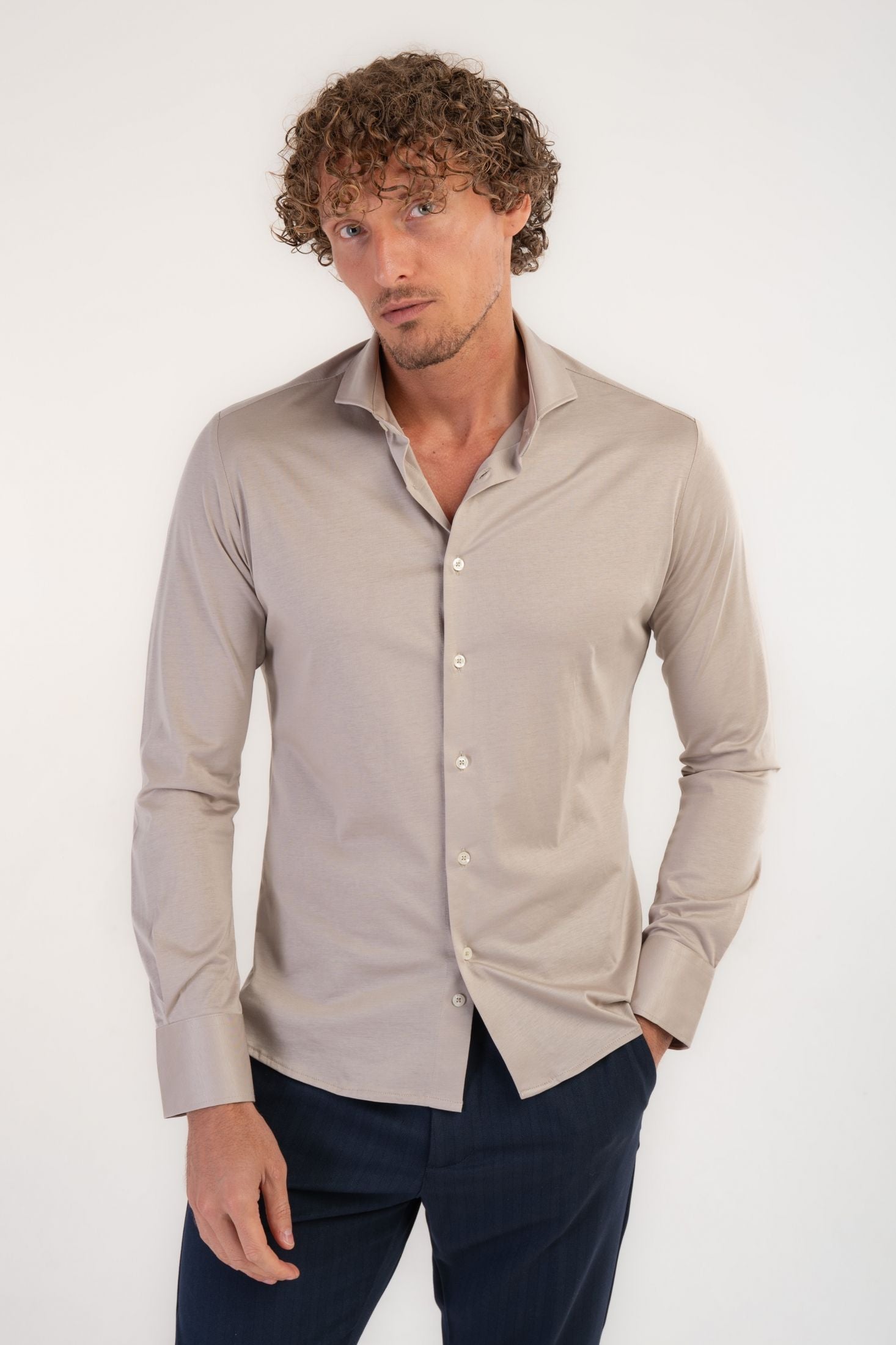 Camicia in misto cotone modal