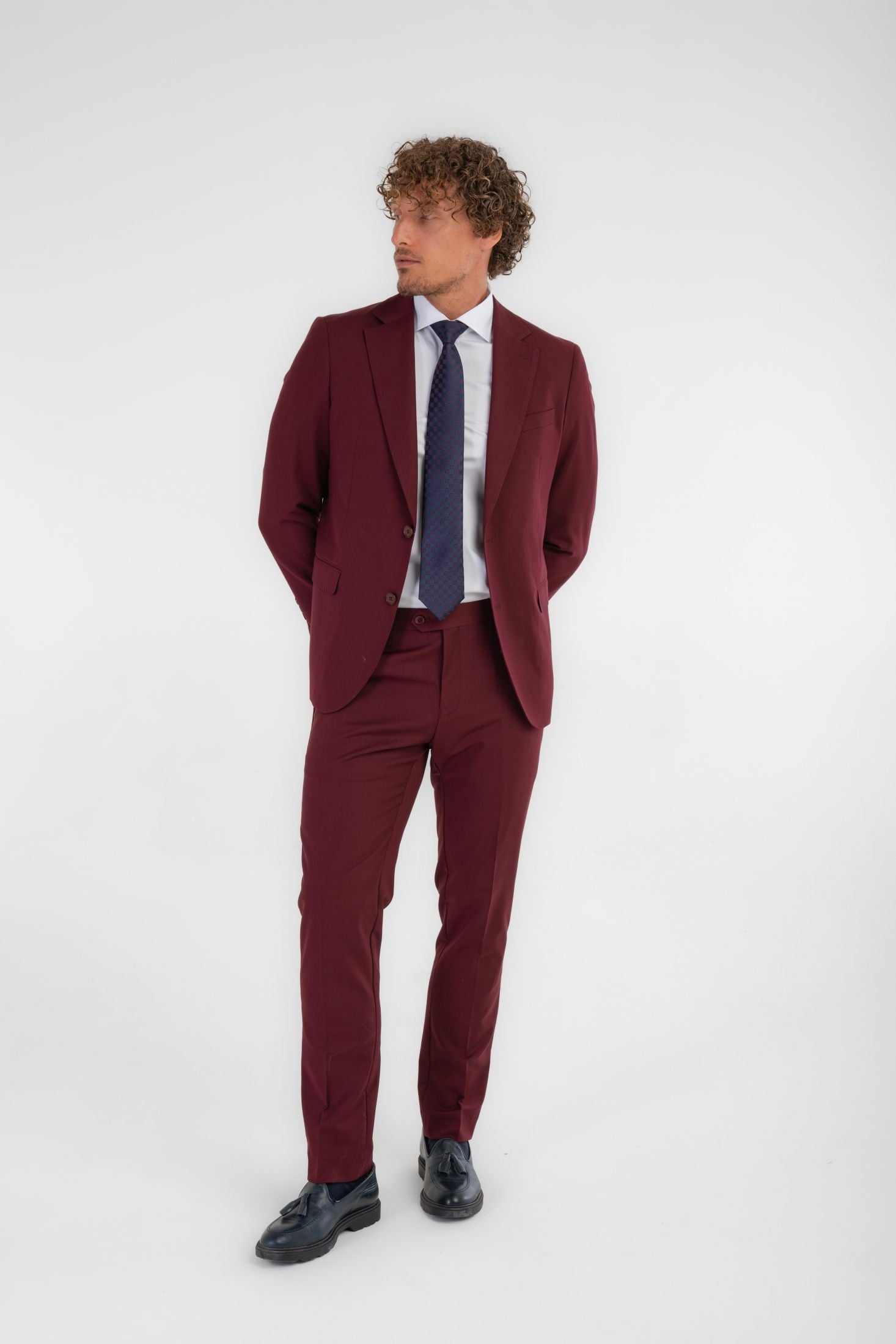 Abito due pezzi in tessuto rasato