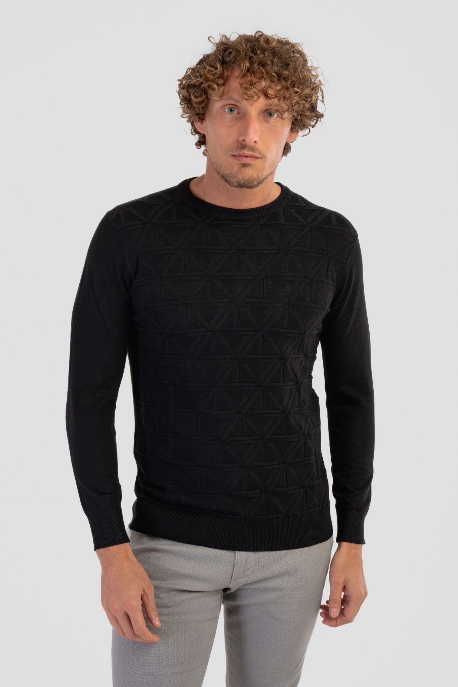 Maglioncino girocollo con texture