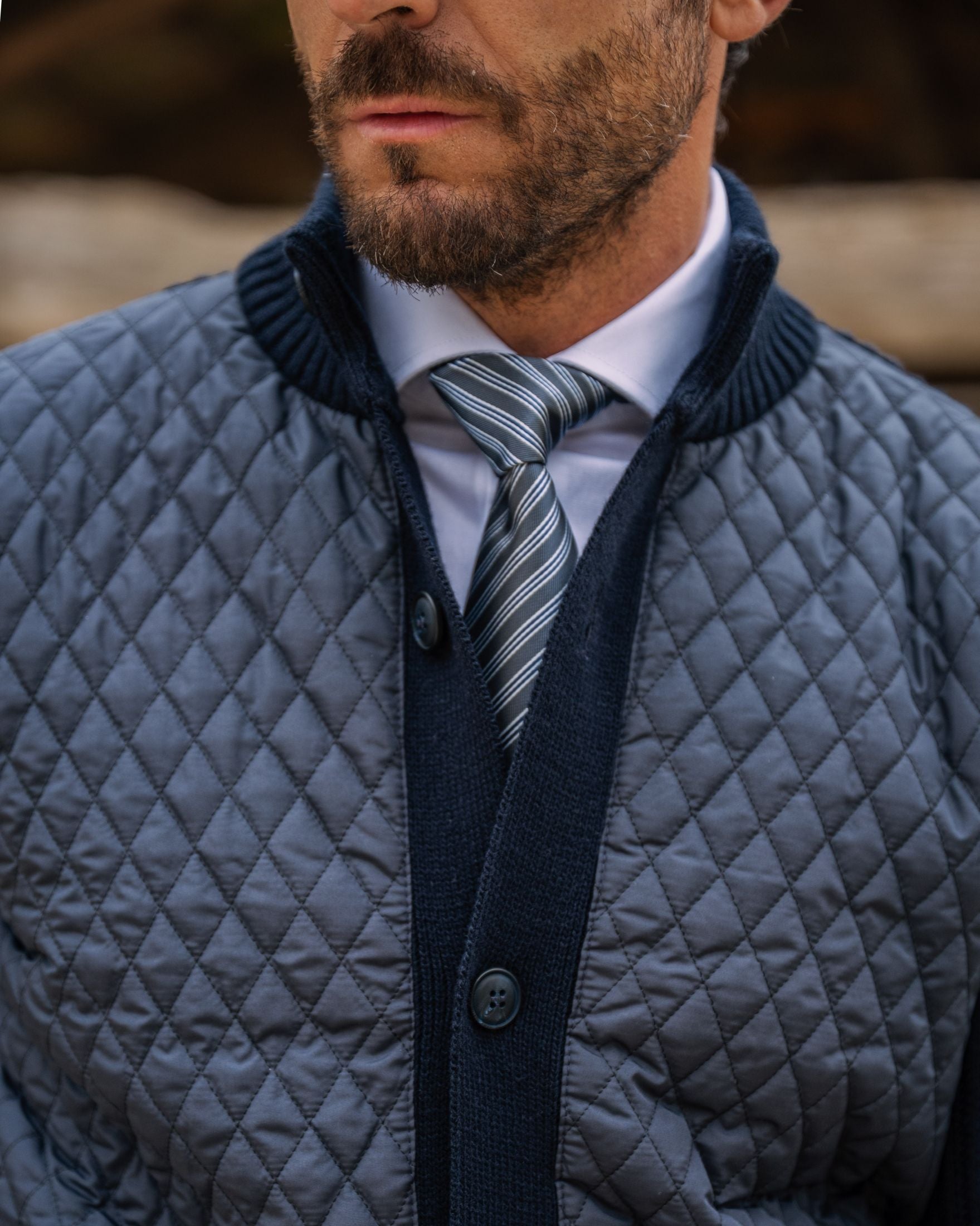 Cardigan giubbino in misto lana