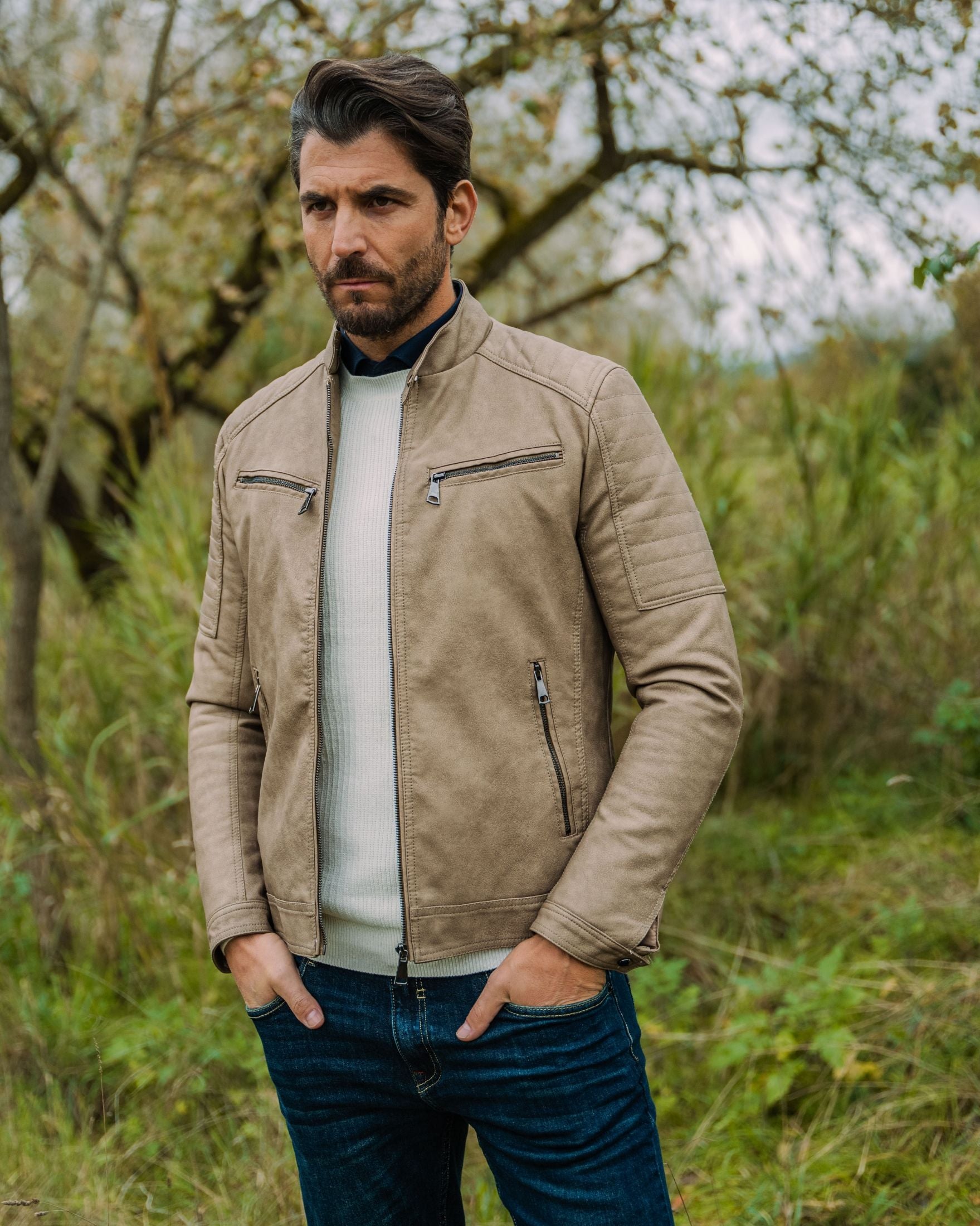 Giubbino effetto nabuk elephant