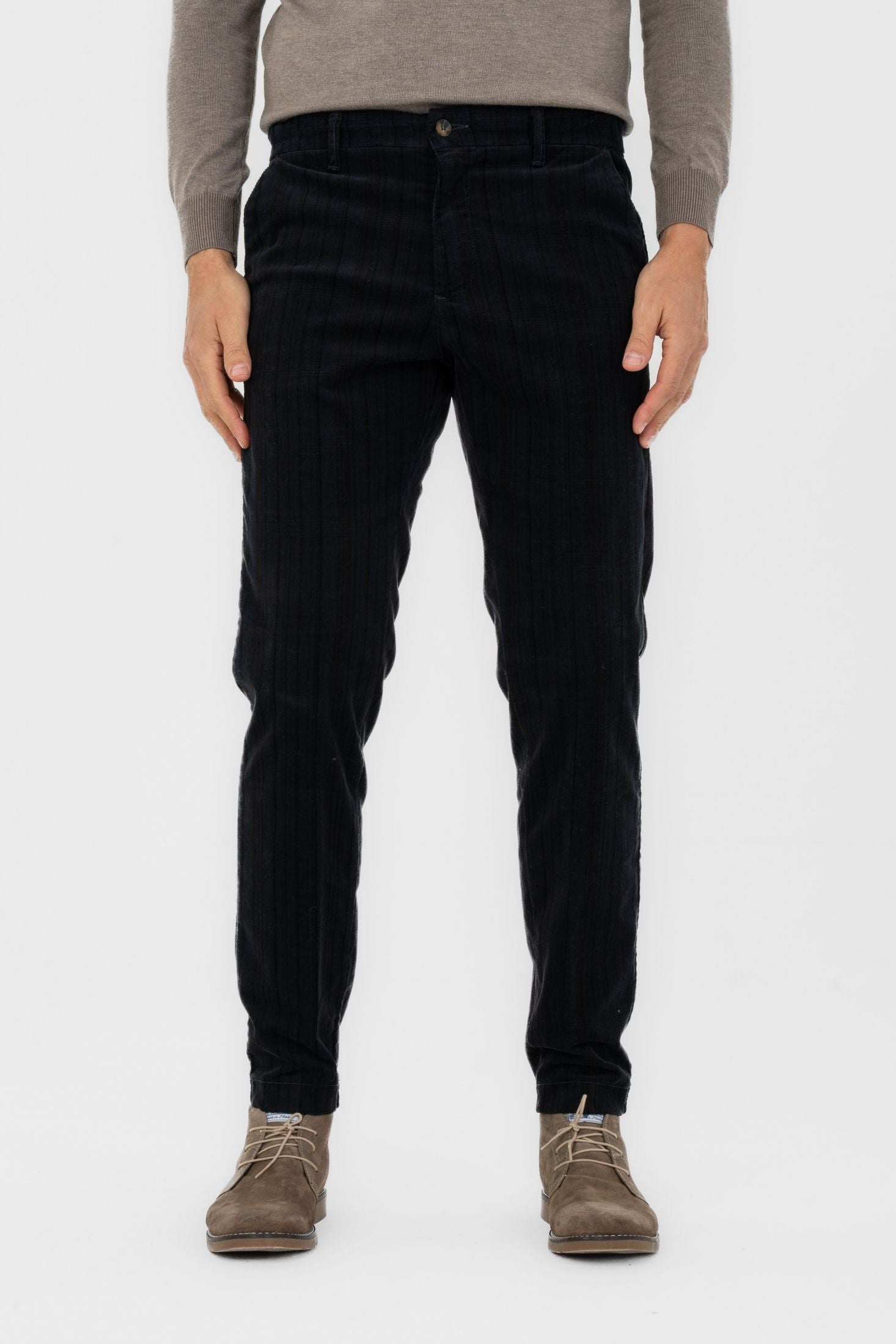 Pantaloni Principe di Galles in velluto