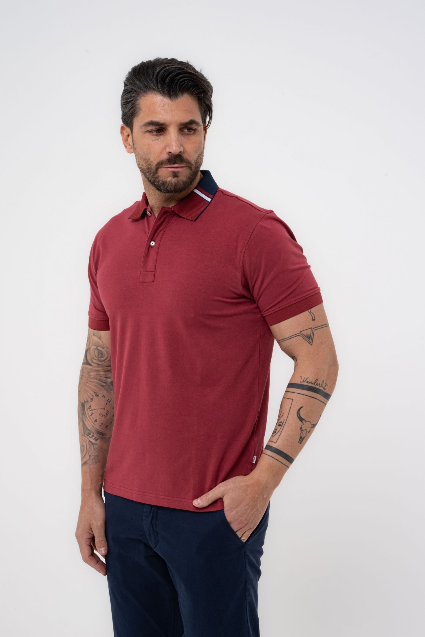 Polo mezza manica in cotone jersey