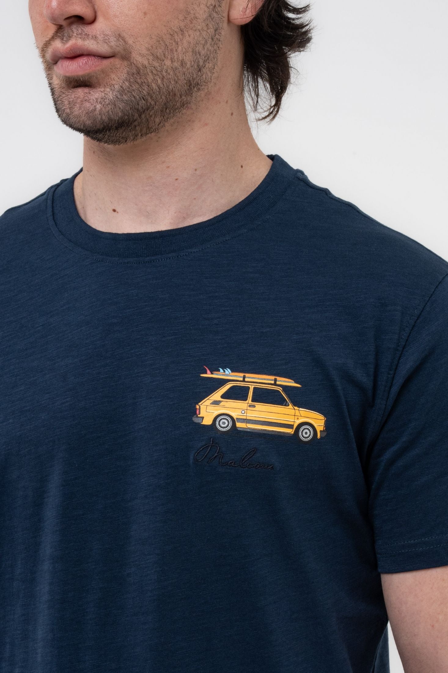 T-Shirt regolare fiammata con stampa