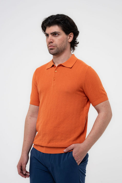 Polo puro cotone texture chevron (Copia)