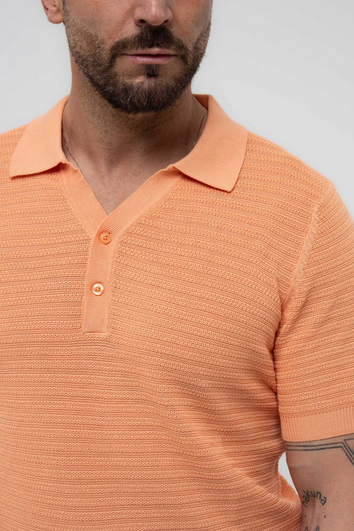 Polo in maglia extrafine con dettagli "Mesh"