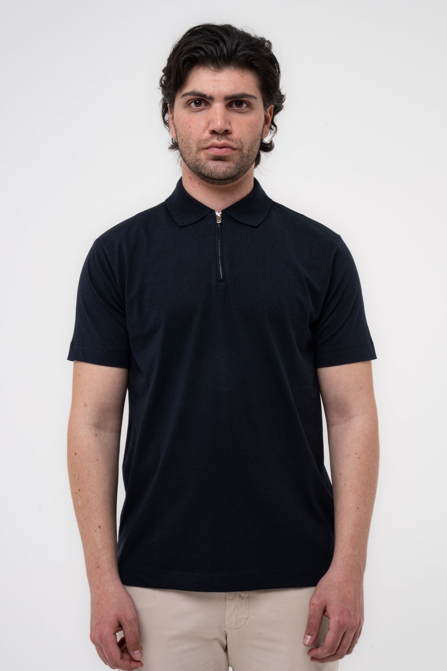 Polo in maglia con zip