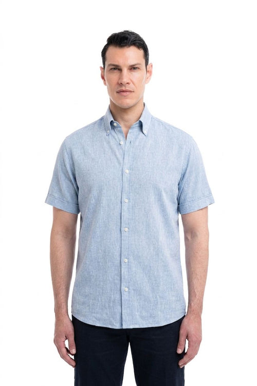 Camicia mistolino a maniche corte
