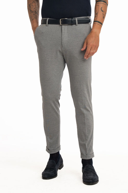 Pantaloni melange in punto Milano