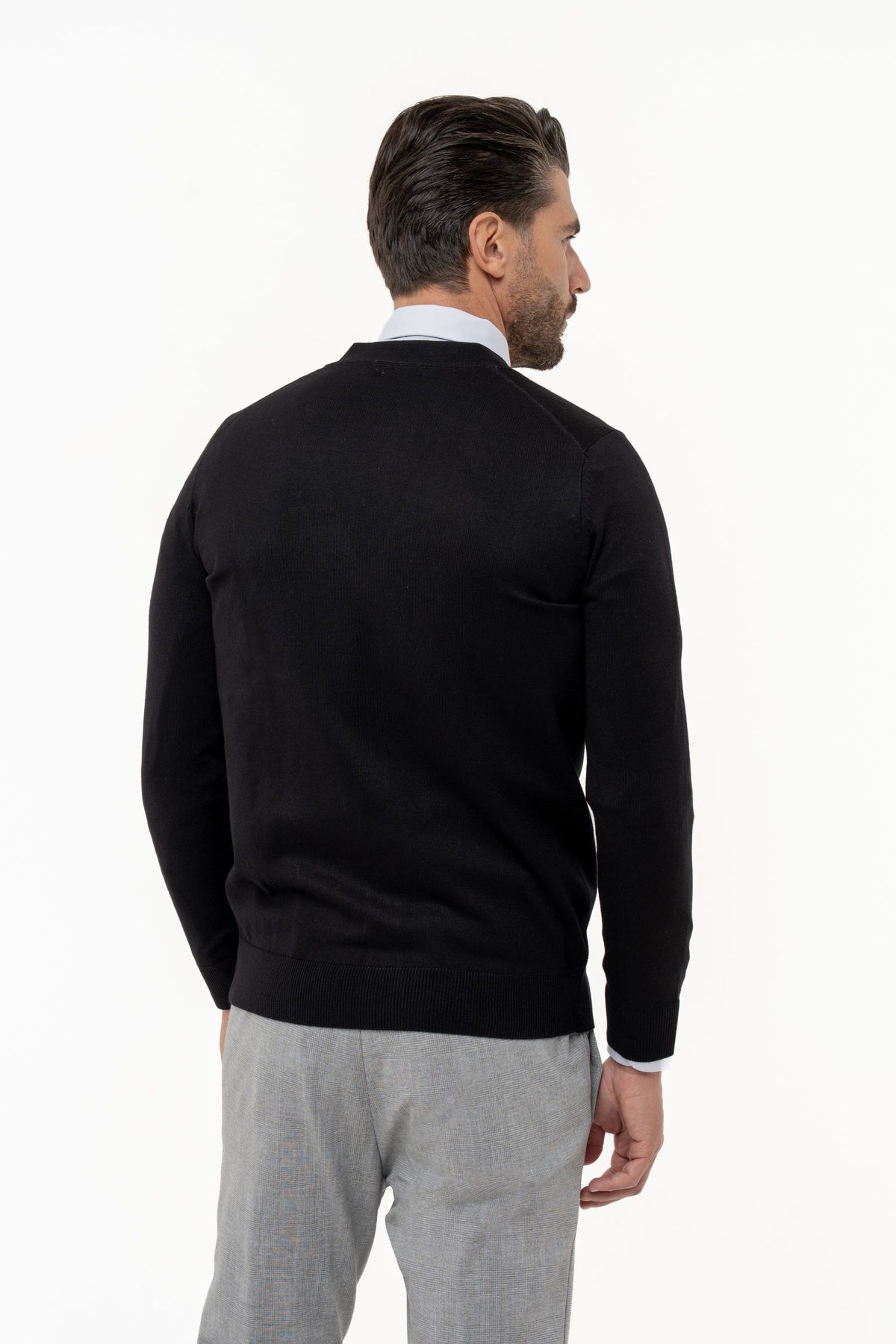 Cardigan in viscosa a manica lunga