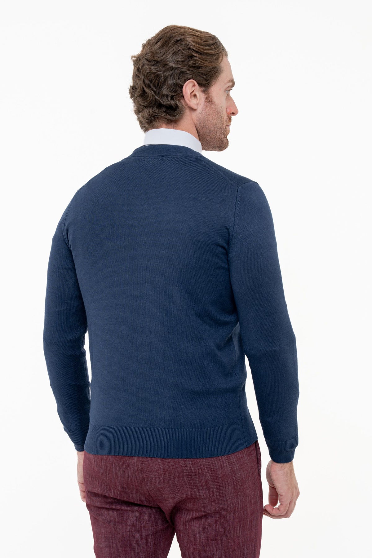 Cardigan in viscosa a manica lunga