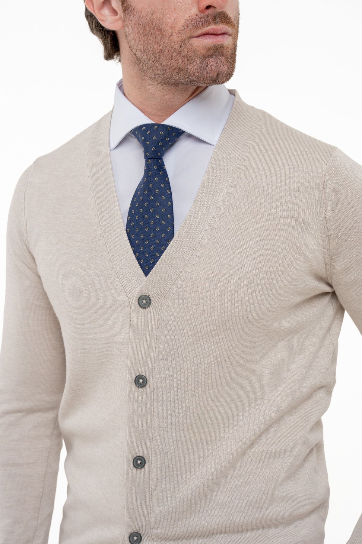 Cardigan in viscosa a manica lunga