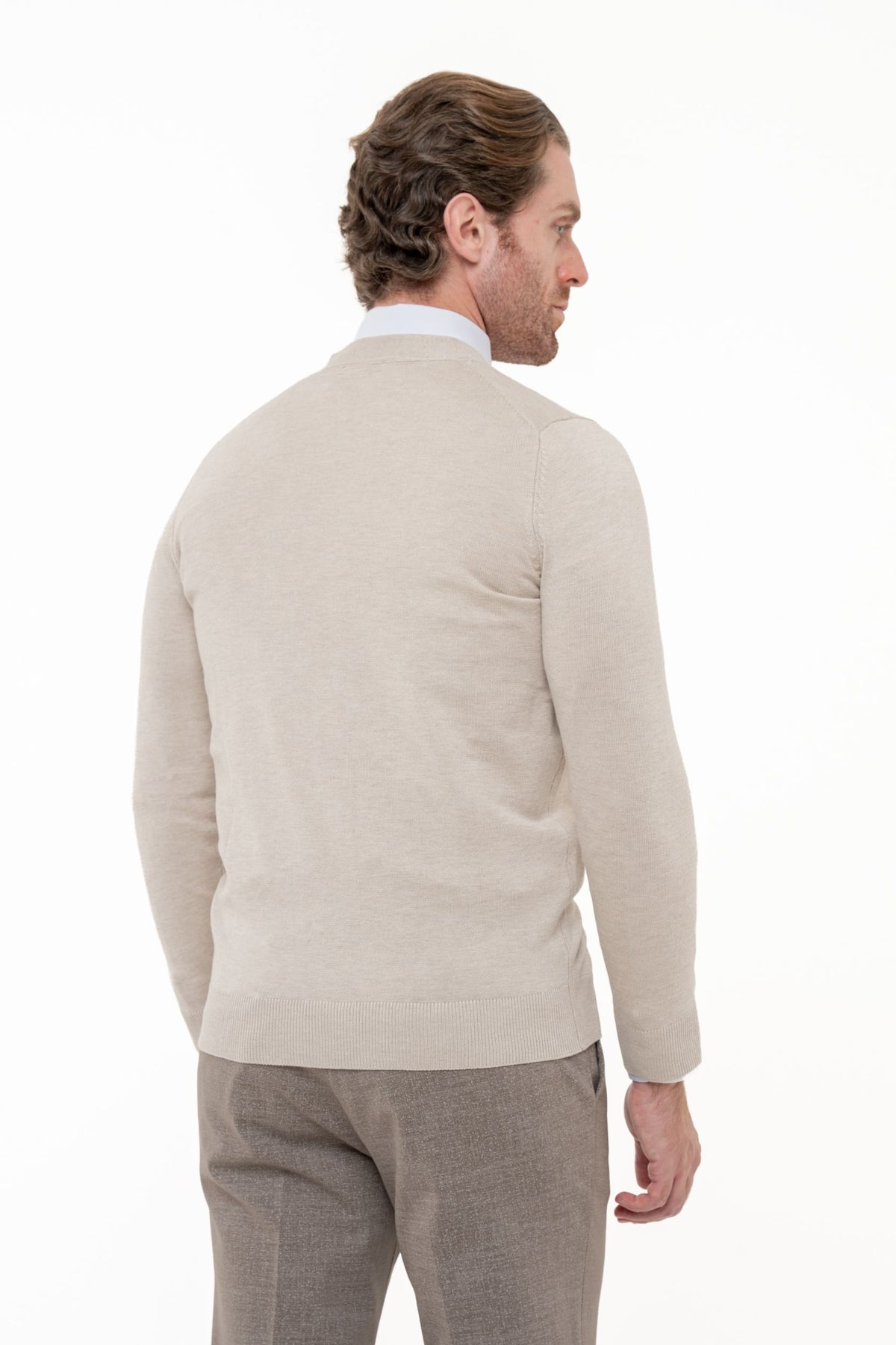 Cardigan in viscosa a manica lunga
