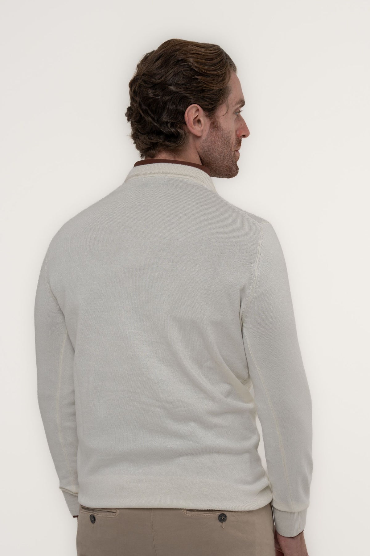 Maglia girocollo con texture in rilievo
