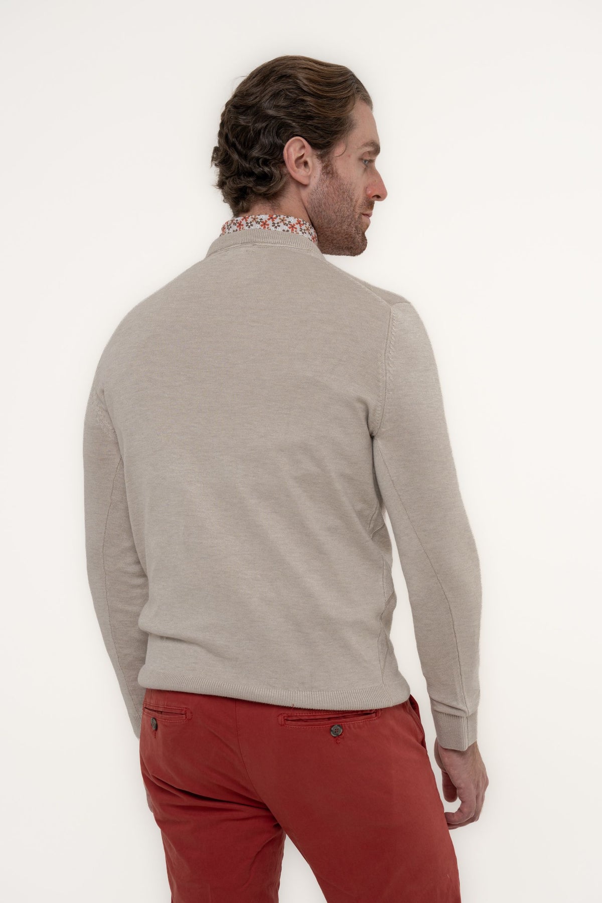 Maglia girocollo con texture in rilievo