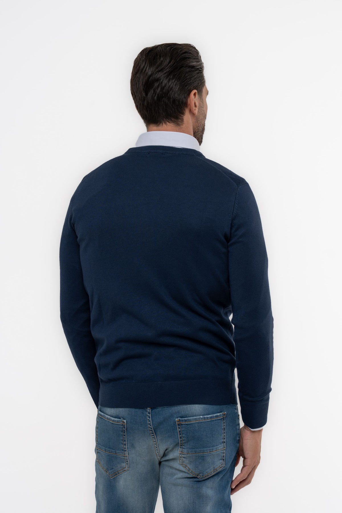 Maglia girocollo con texture in rilievo