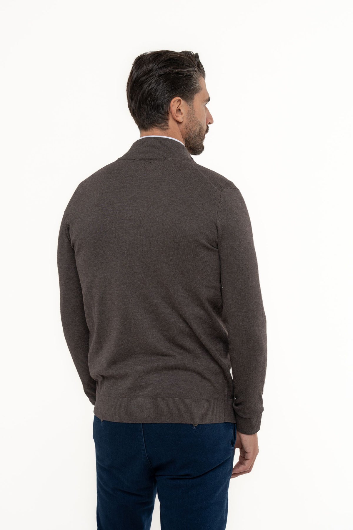 Cardigan con zip e bottoni