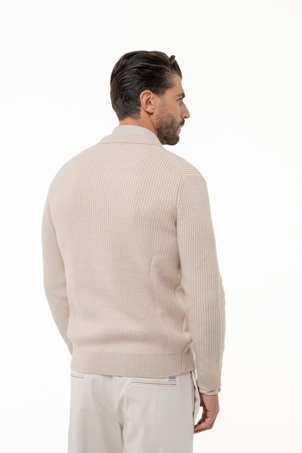 Cardigan con collo camicia