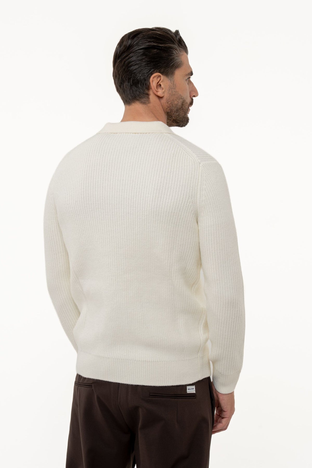 Cardigan con collo camicia